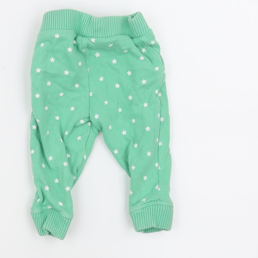 Mothercare Baby Green Sweatpants Trousers Size 6-9 Months