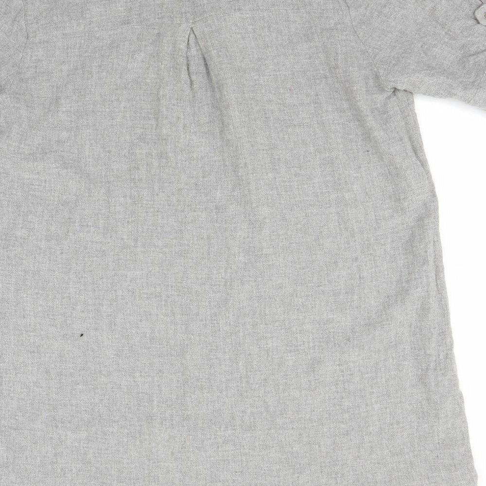 Zara Womens Grey Basic Polo Size L