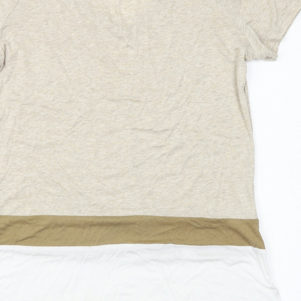 NEXT Womens Brown Striped Basic T-Shirt Size 14
