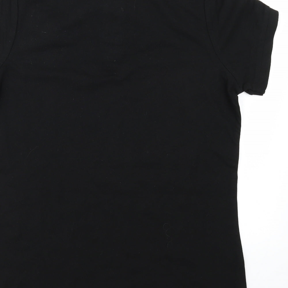 Asquith & Fox Womens Black Basic Polo Size M