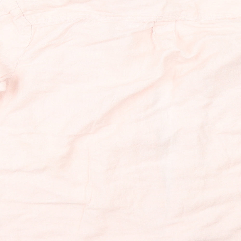 Select Womens Pink Basic Button-Up Size 8