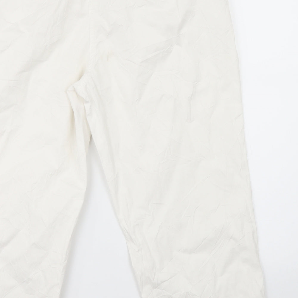 Debenhams Womens White Trousers Size 12 L22 in
