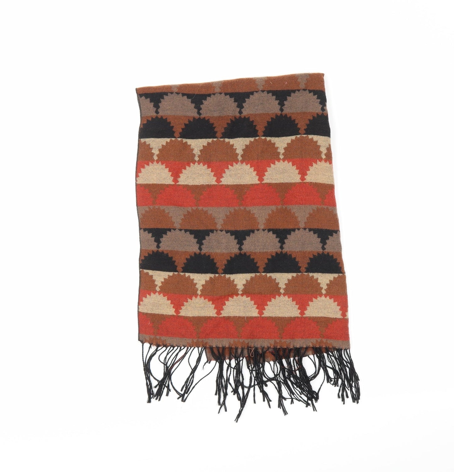 Preworn Womens Brown Striped Shawl/Wrap