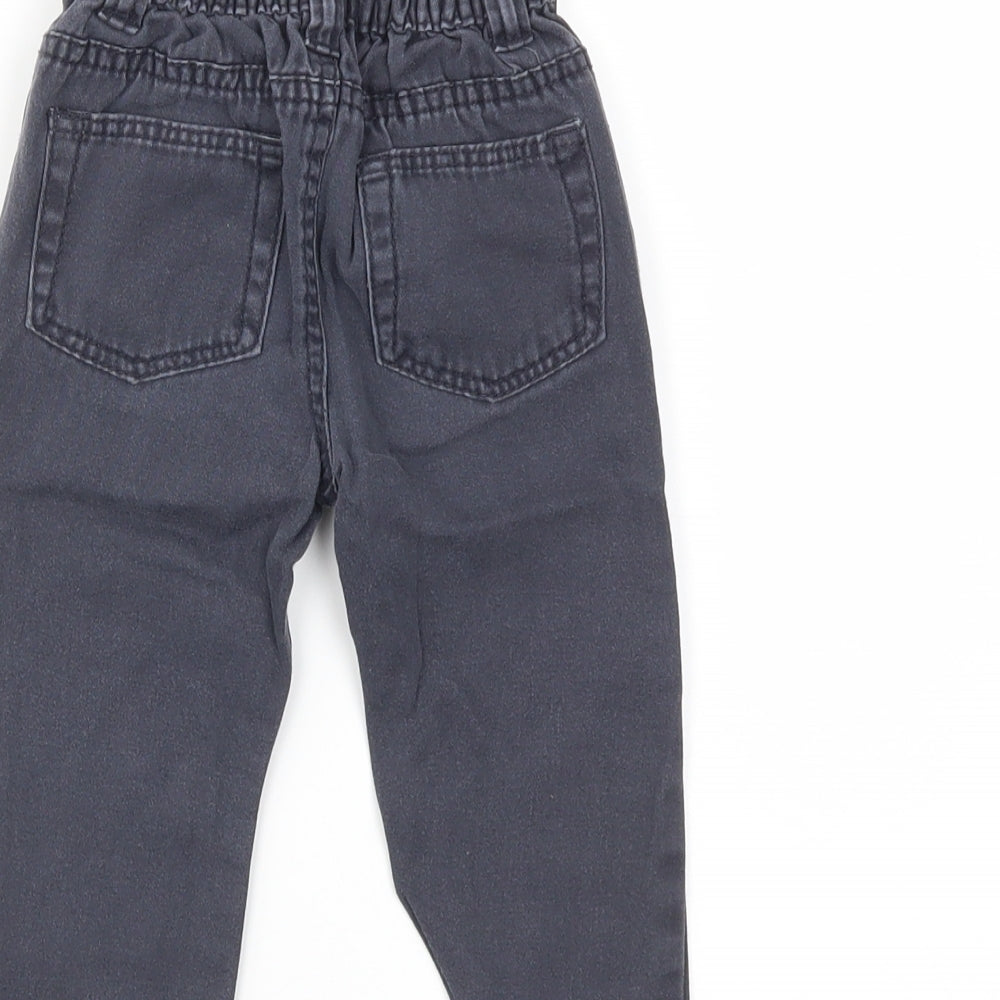 Little Rebel Boys Blue Denim Snow Pants Jeans Size 12-18 Months