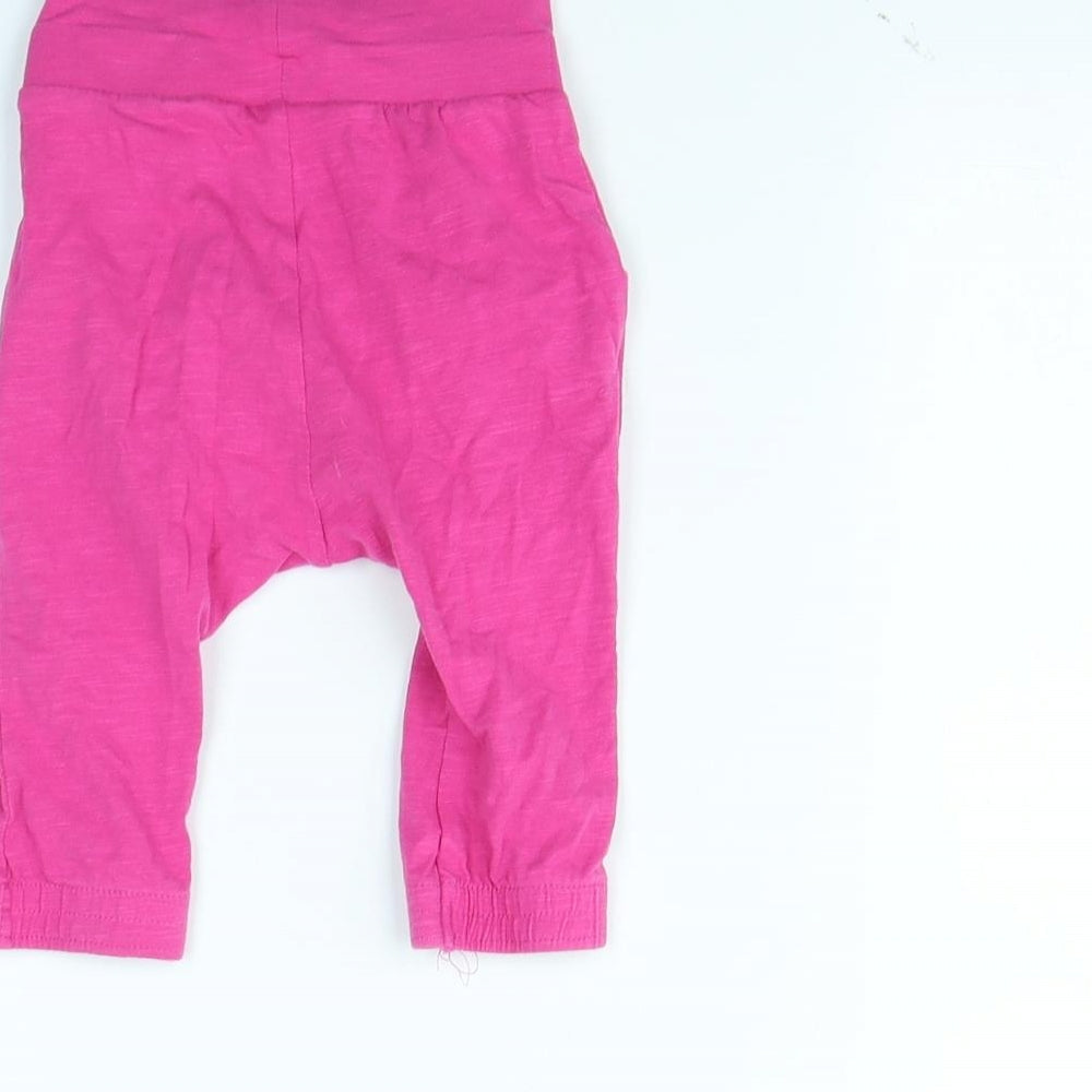 Nutmeg Girls Pink Jogger Trousers Size 3-6 Months