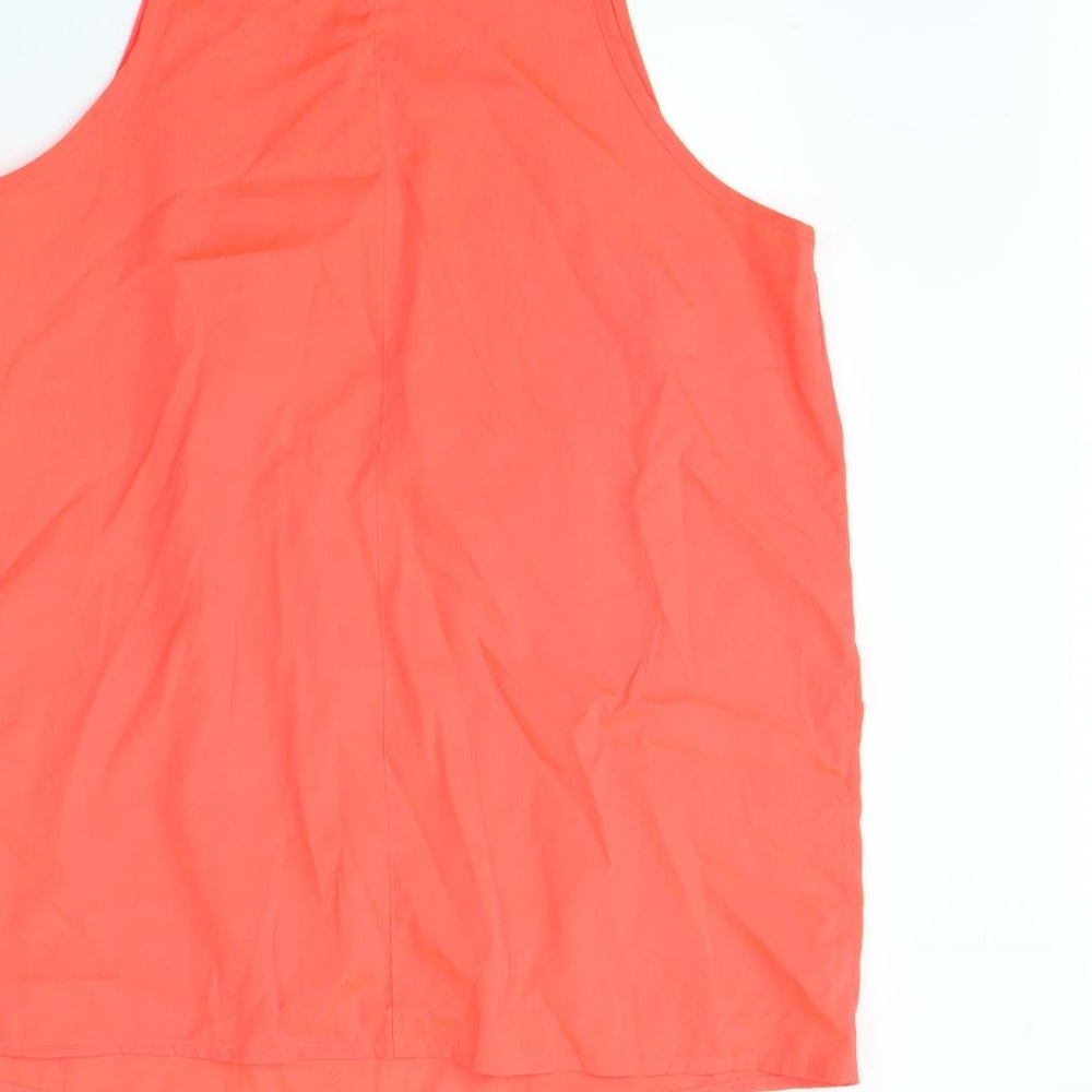Peacocks Womens Orange Basic Tank Size 16