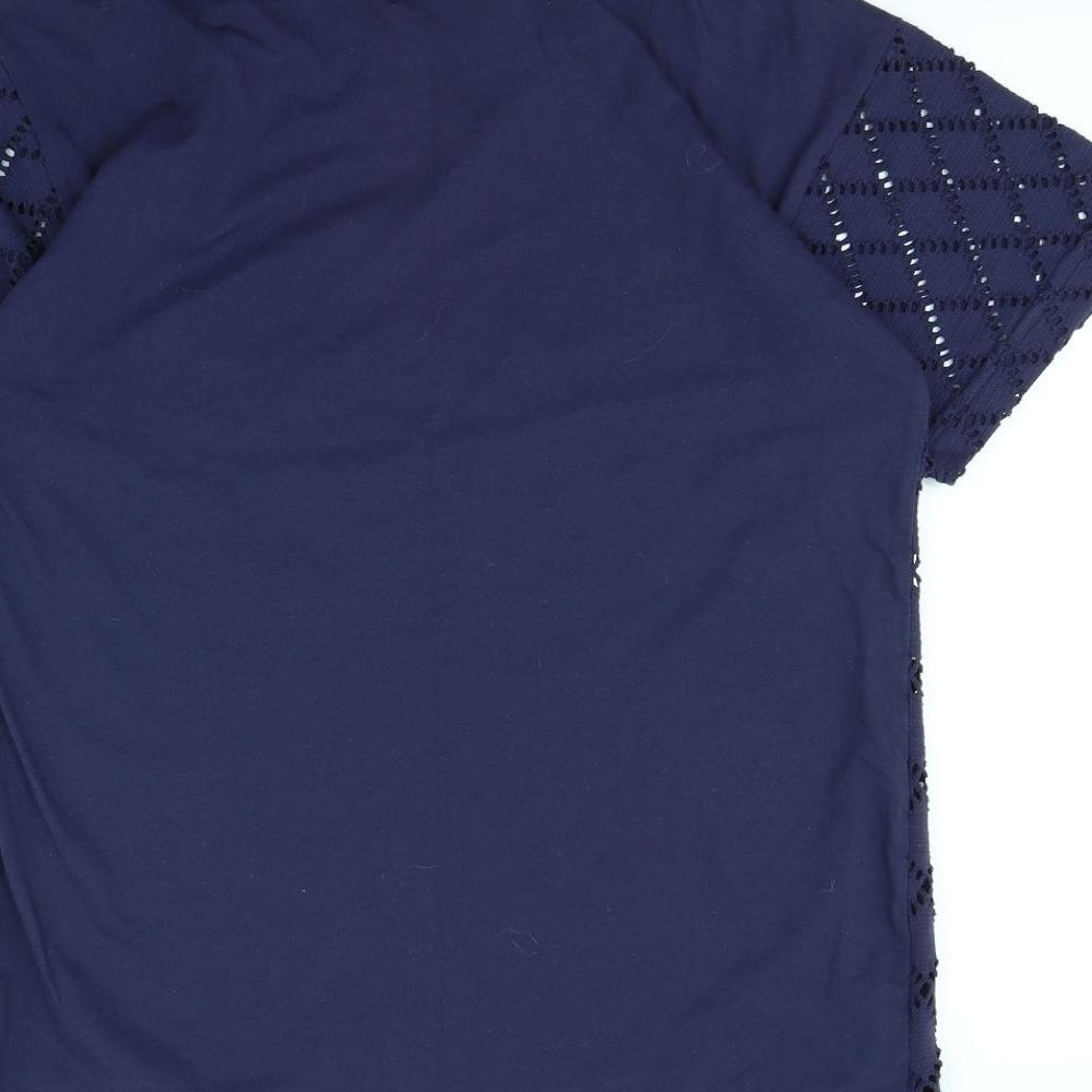 Preworn Womens Purple Basic T-Shirt Size S