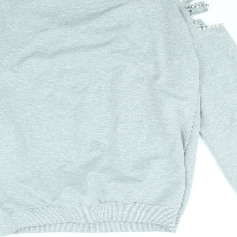 Emma & Ashley Womens Grey Pullover Jumper Size M