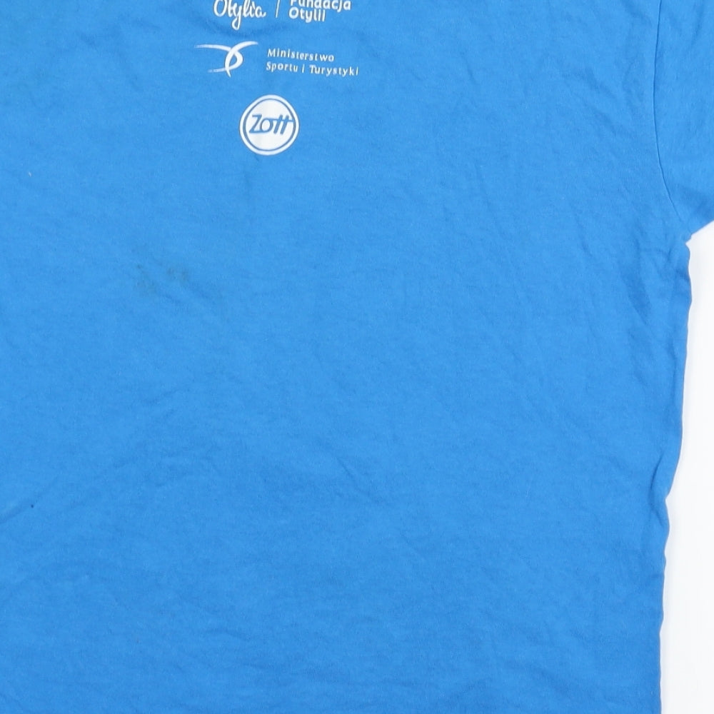 olyic Mens Blue T-Shirt Size L