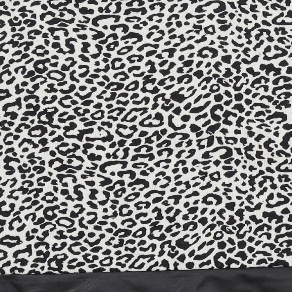 Candy Couture Womens White Animal Print Basic T-Shirt Size 16 - faux leather trims