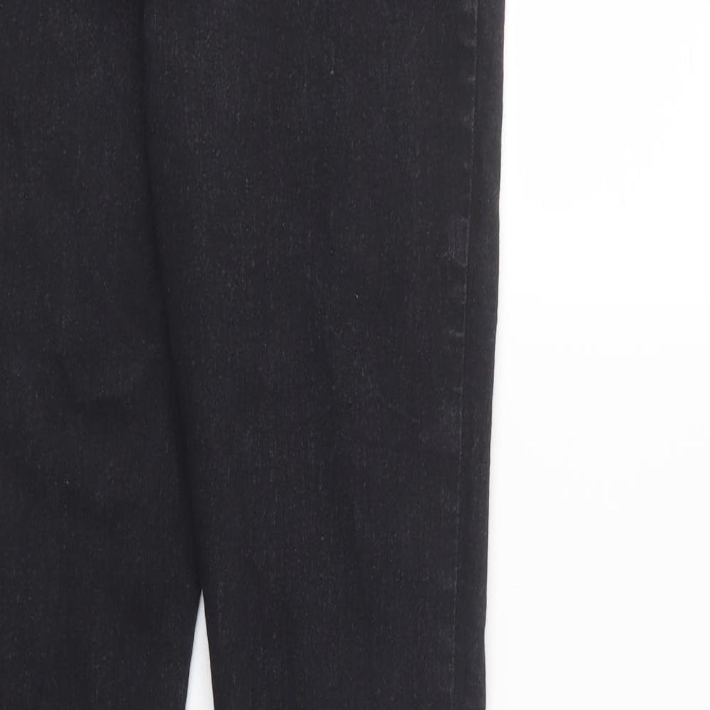 In the Style Womens Black Denim Tapered Jeans Size 12 L31 in - elastic waist
