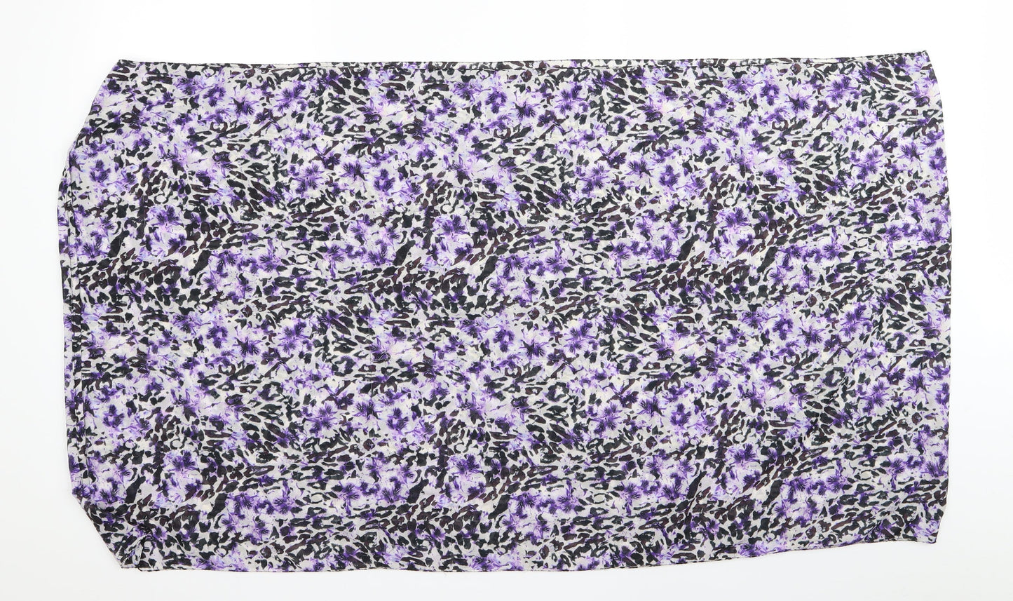 Preworn Unisex Purple Animal Print Scarf