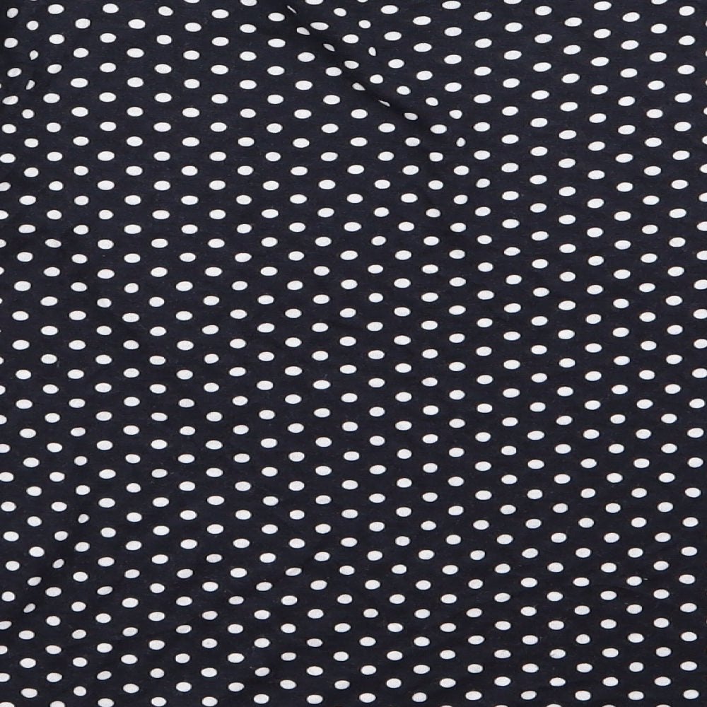 H&M Womens Blue Polka Dot Basic Blouse Size XS
