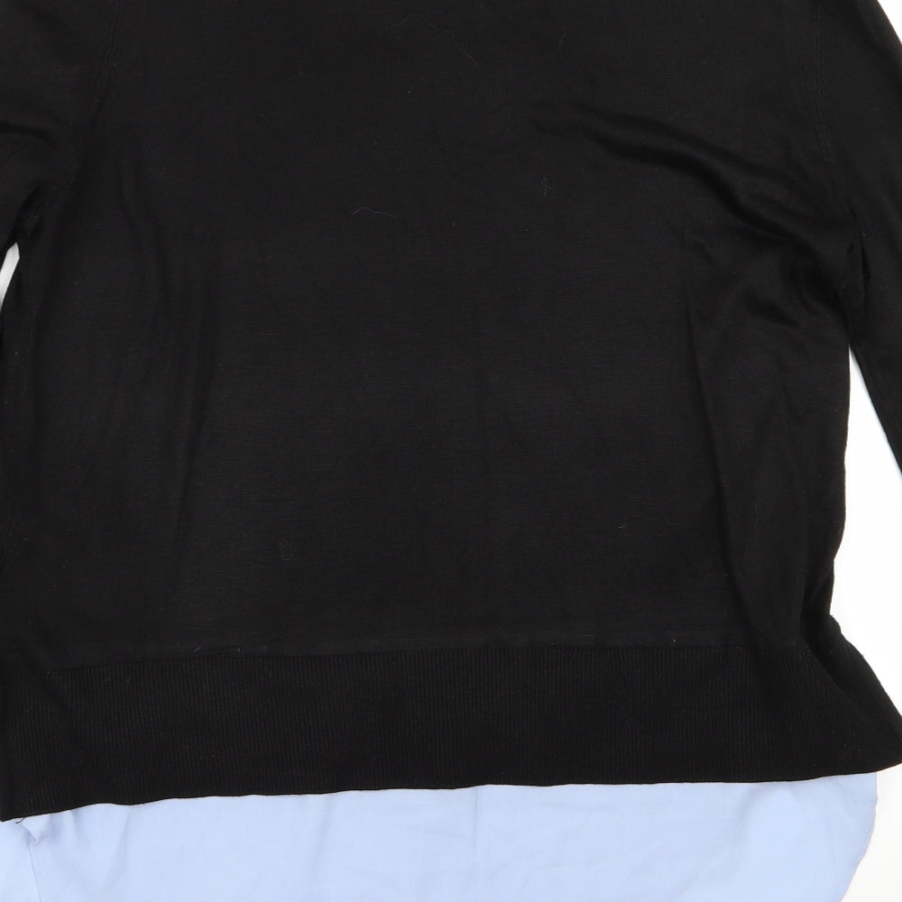 H&M Womens Black Rayon Pullover Jumper Size M