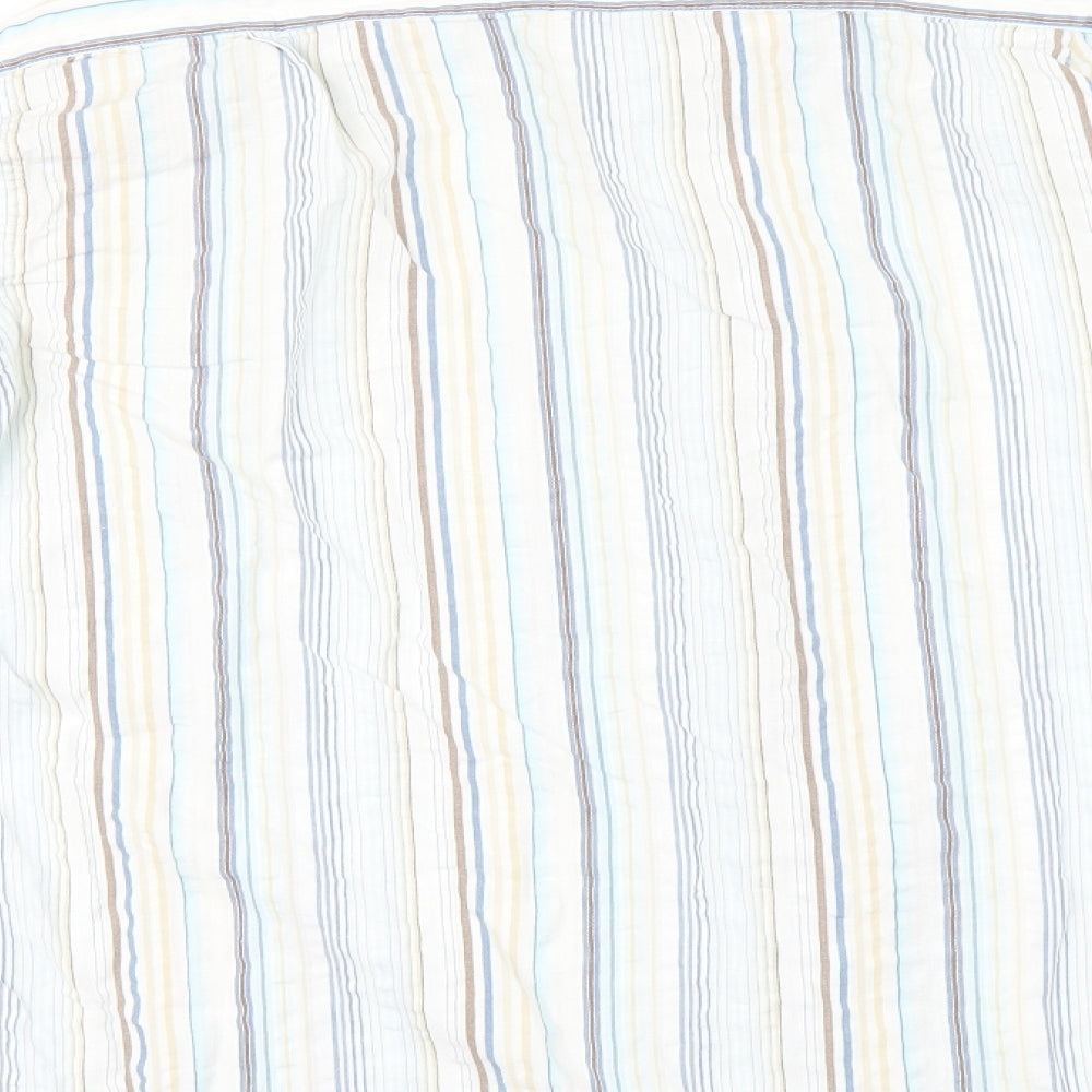 Bar Harbour Mens Multicoloured Striped Button-Up Size L