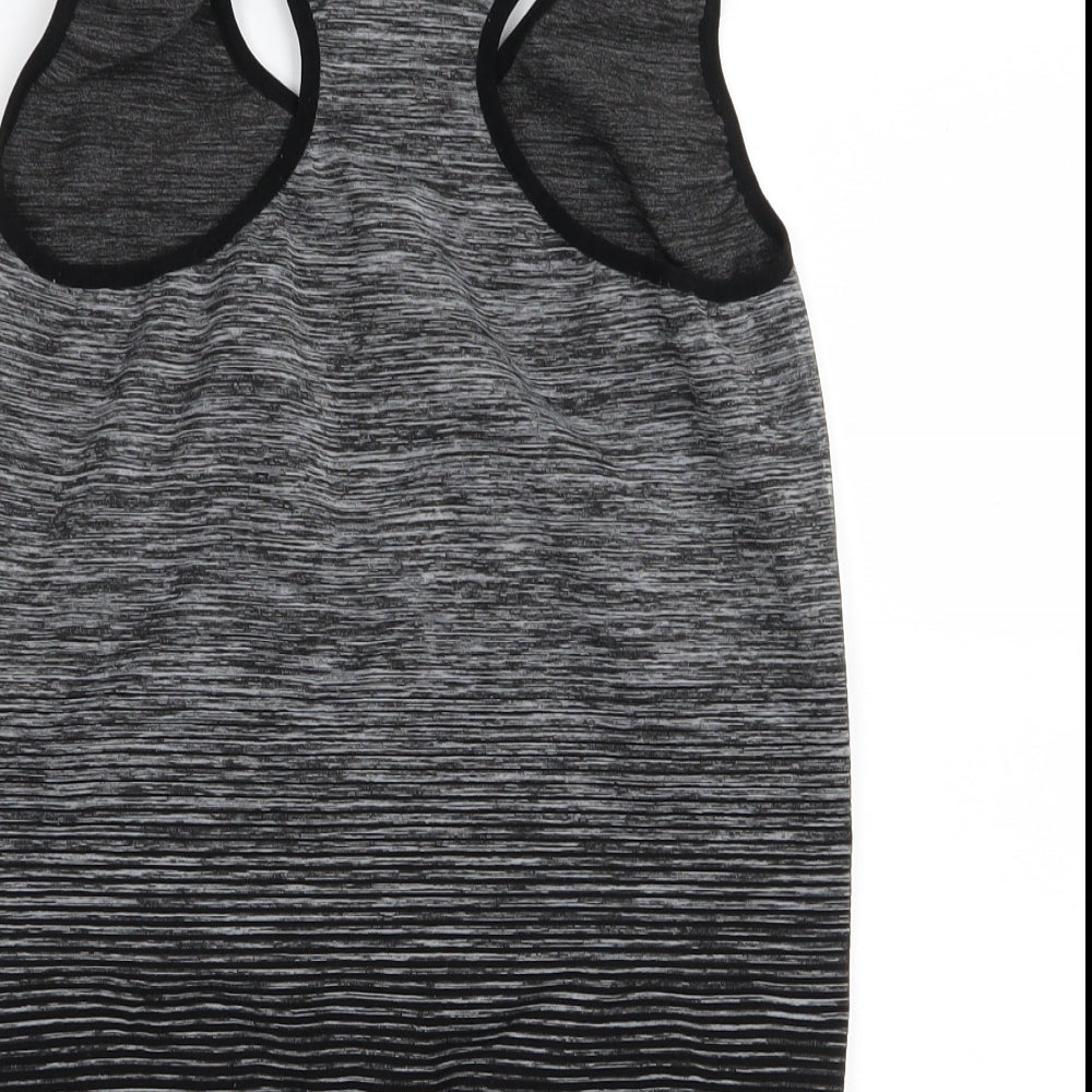 Preworn Womens Black Striped Basic Tank One Size
