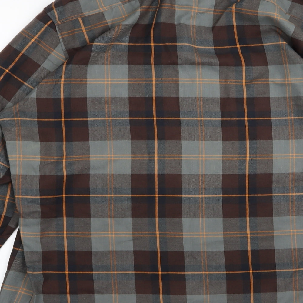 compulsive Mens Multicoloured Check Button-Up Size L
