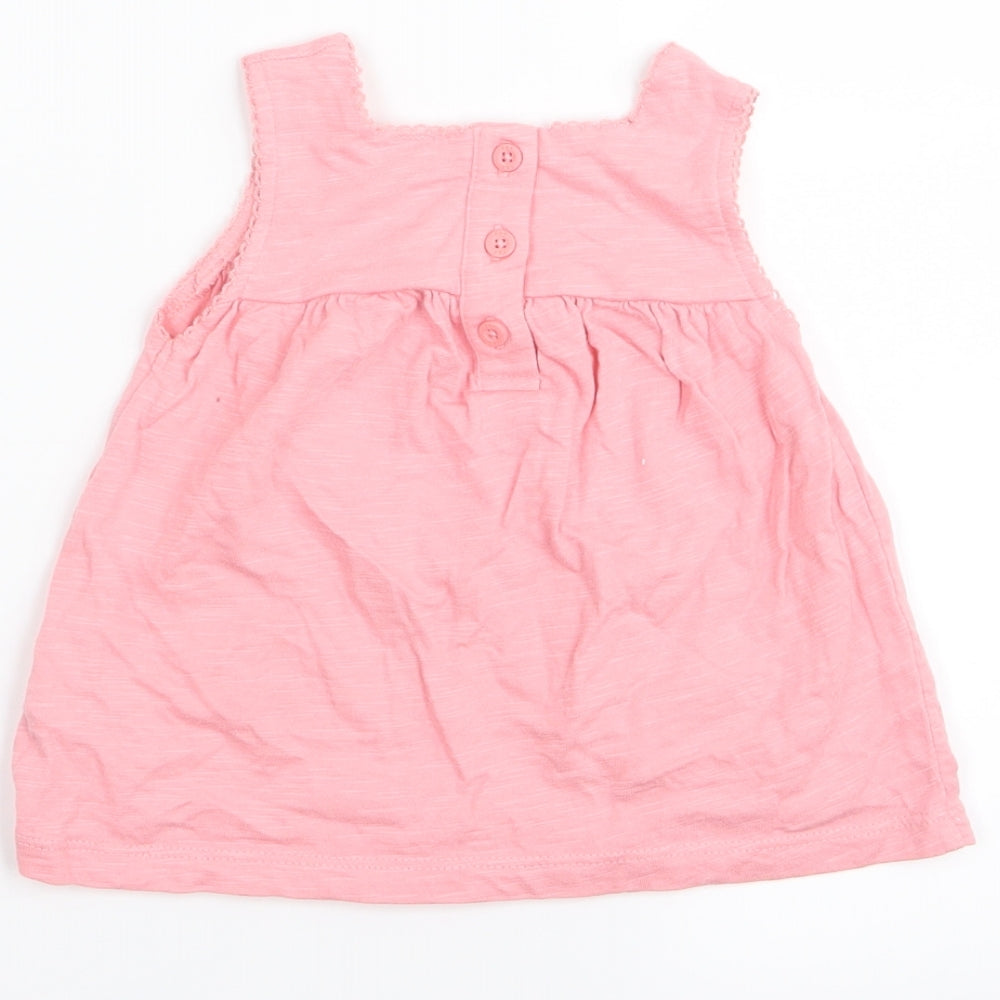 F&F Girls Pink Geometric Fit & Flare Size 3-6 Months