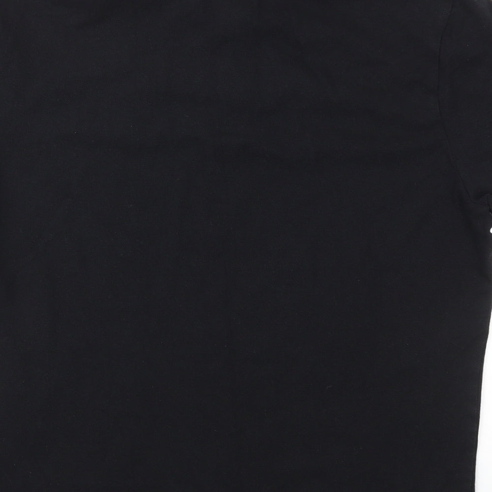 George Boys Black Basic Polo Size S