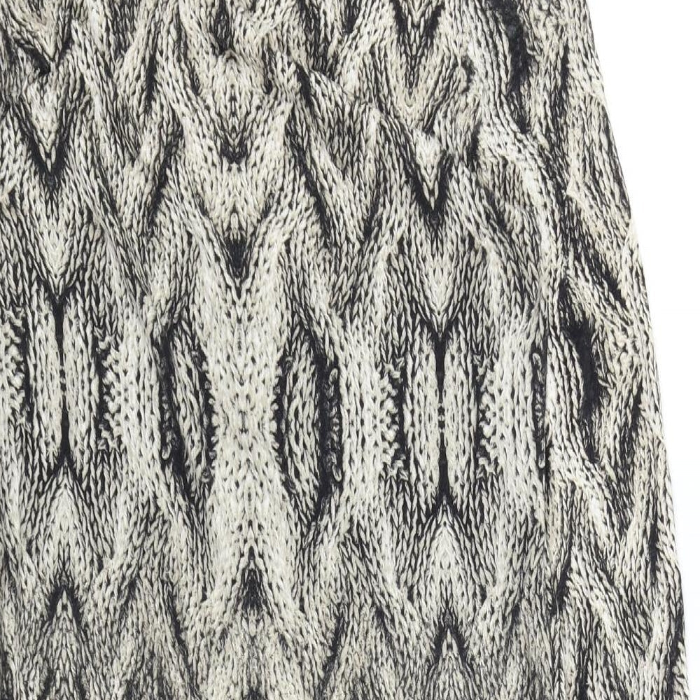 Sheego Womens Brown Animal Print A-Line Size 14