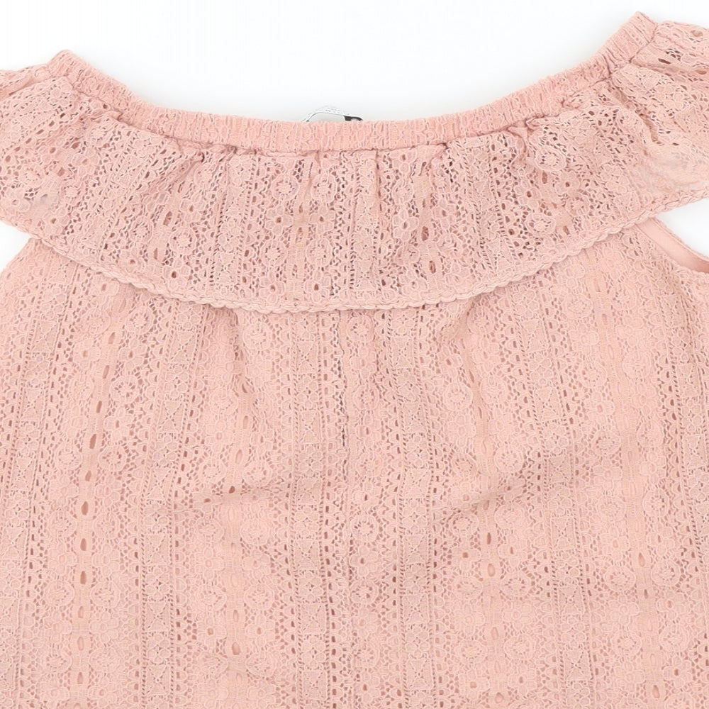 primarf Girls Pink Colourblock Basic T-Shirt Size 8-9 Years