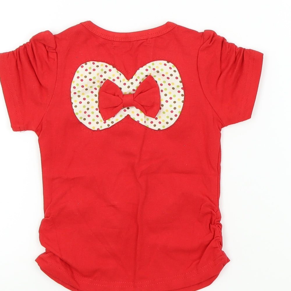 spenema Baby Pink Colourblock Basic T-Shirt Size 6-9 Months