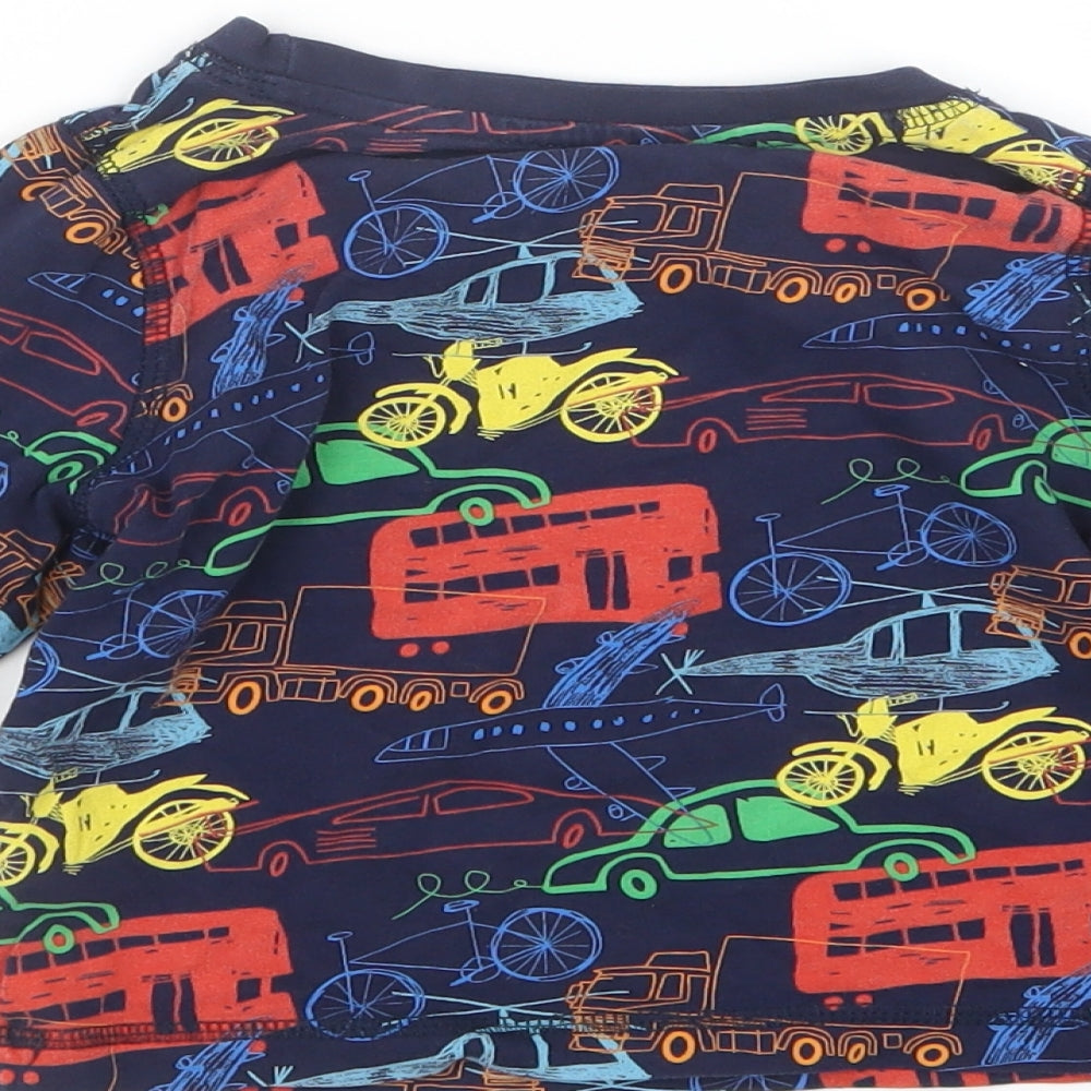 TU Boys Blue Geometric Pyjama Top Size 2-3 Years - Cars