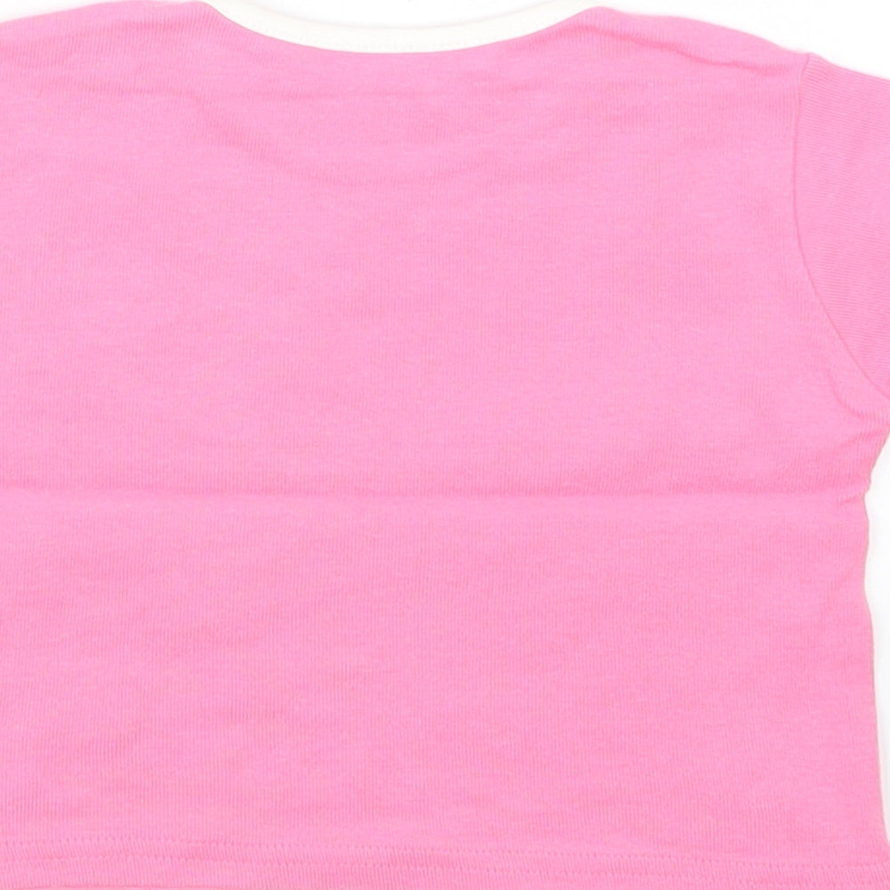 George Girls Pink Basic T-Shirt Size 6-9 Months