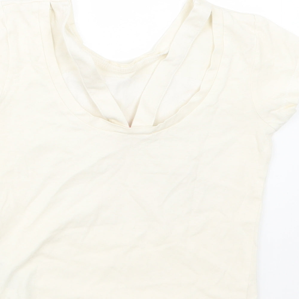 Billieblush Girls Ivory Basic T-Shirt Size 4 Years