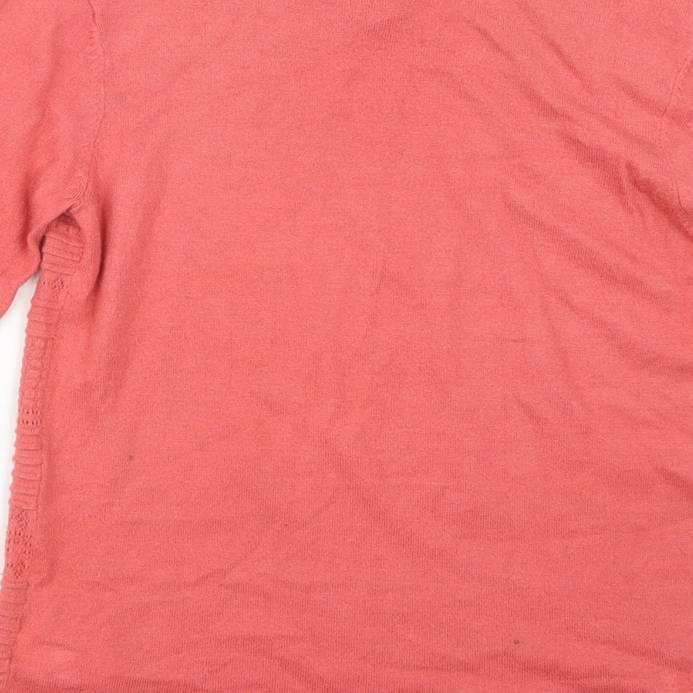 Warehouse Womens Pink Knit Pullover Jumper Size 8