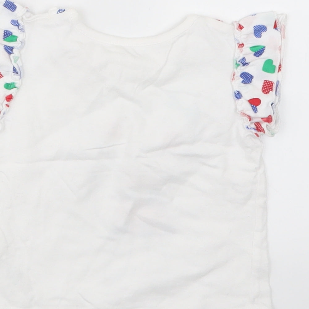 George Girls White Basic T-Shirt Size 9-12 Months