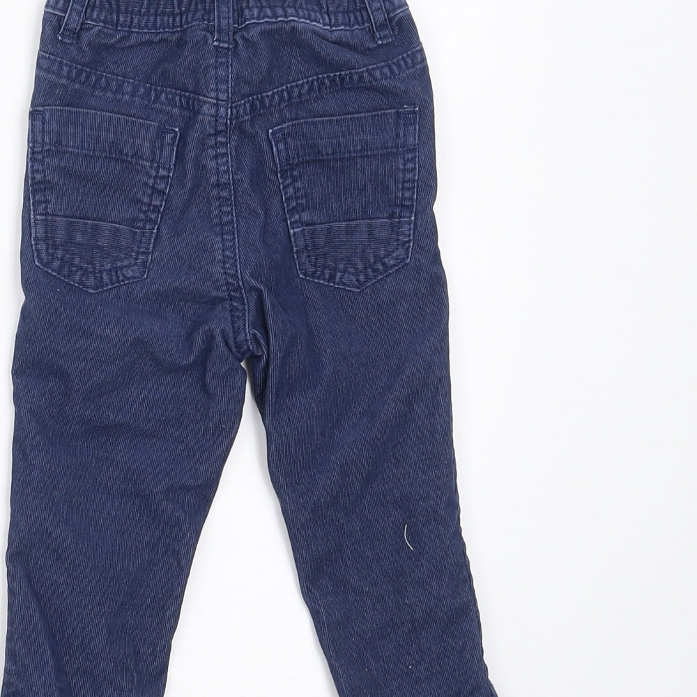 Marks and Spencer Boys Blue Corduroy Trousers Size 9-12 Months