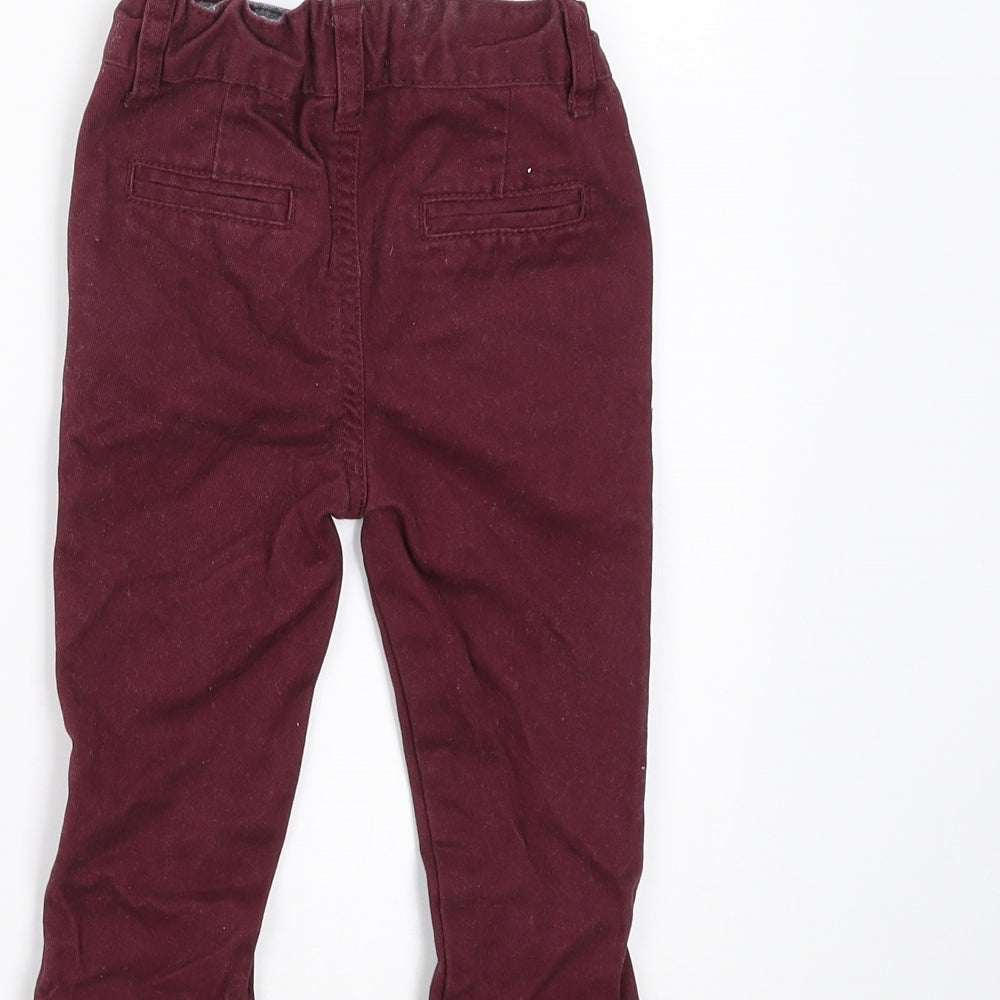 Primark Boys Purple Trousers Size 9-12 Months - burgundy
