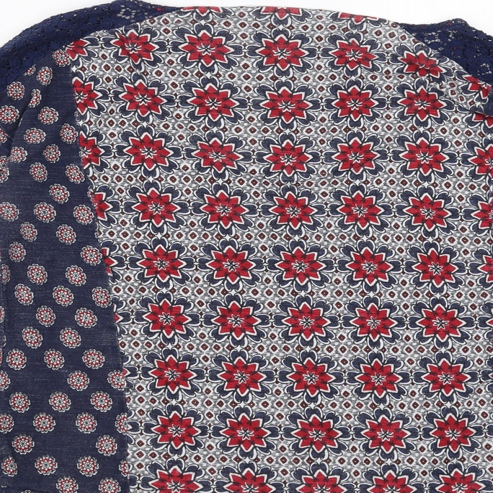 Marks & Spencer Womens Blue Floral Basic Blouse Size 14