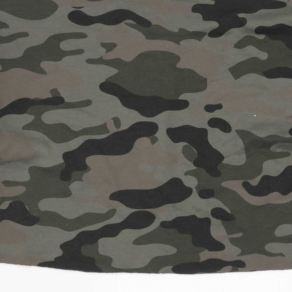 Primark Womens Green Camouflage Pullover Sweatshirt Size S