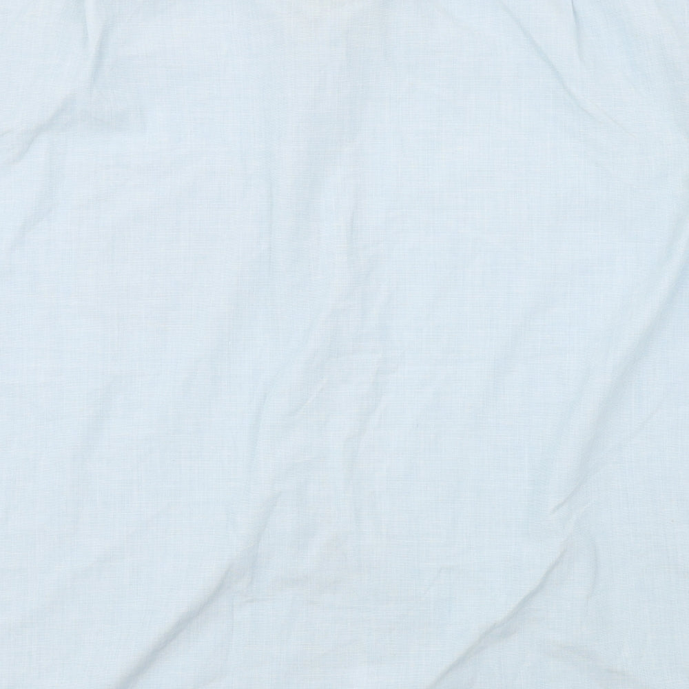 Marks and Spencer Mens Blue Button-Up Size 16