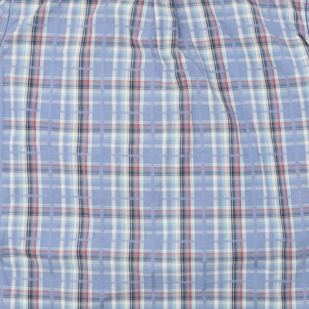 Burton Womens Blue Check Basic Button-Up Size XL