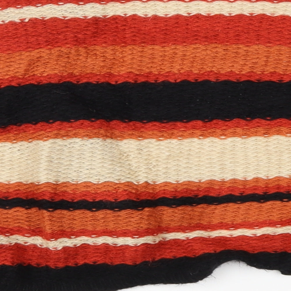 Internationale Womens Red Striped Cardigan Jumper Size M