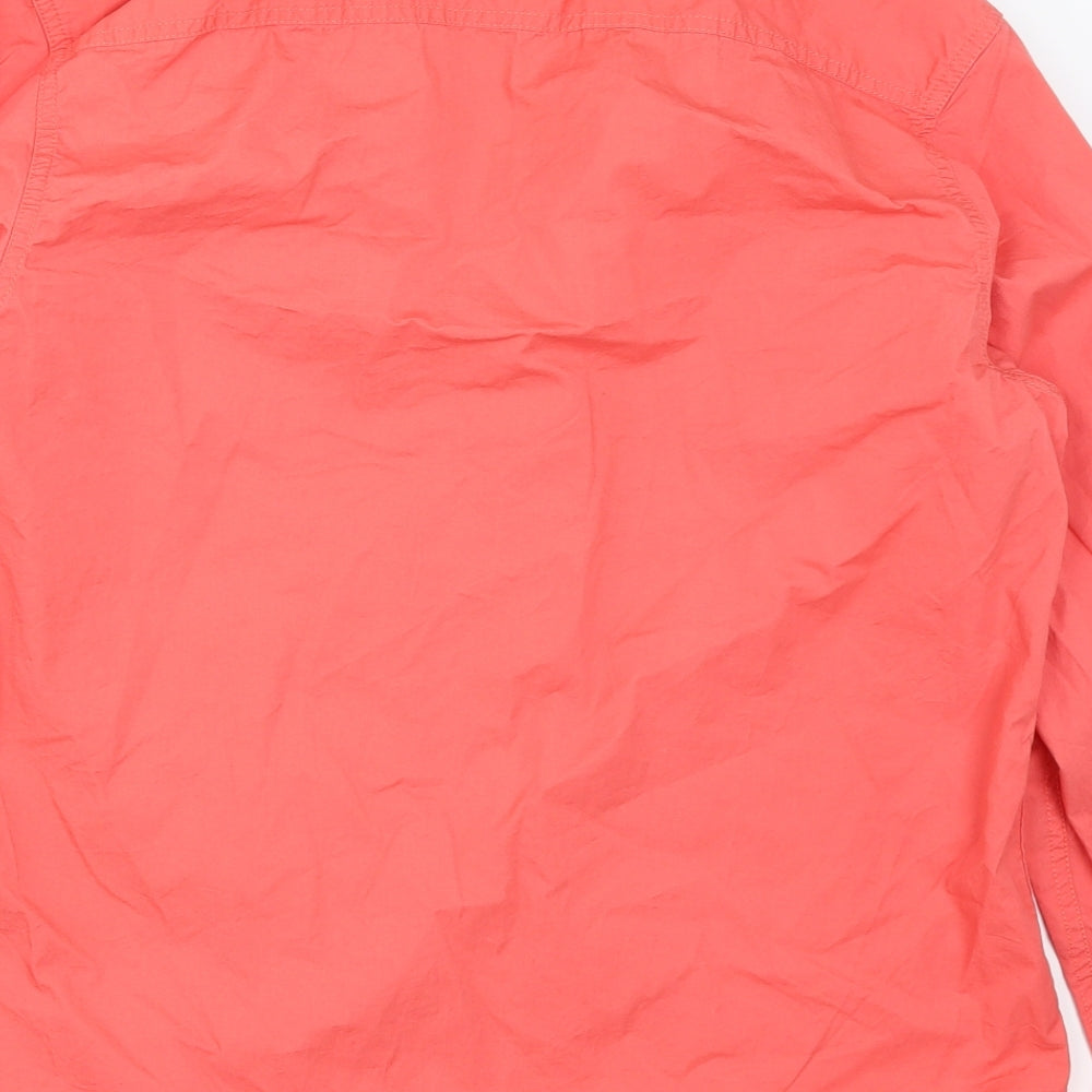 Team Spirit Mens Pink Button-Up Size L