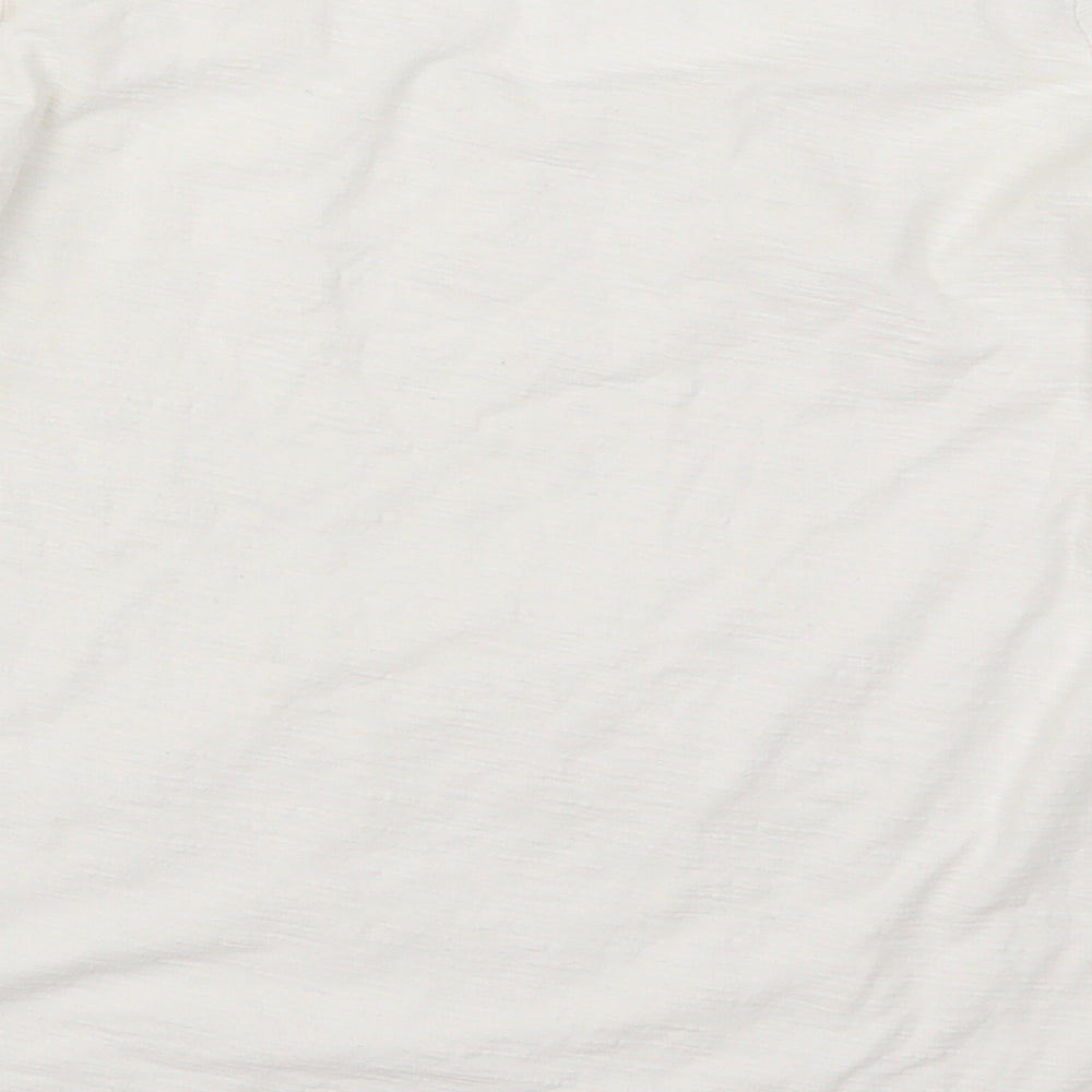 Adini Womens White Basic T-Shirt Size XS