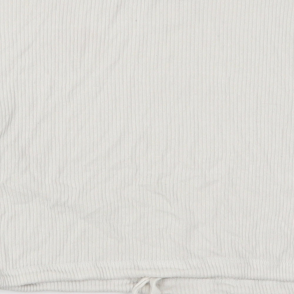 Primark Womens White Solid Top Pyjama Top Size 12