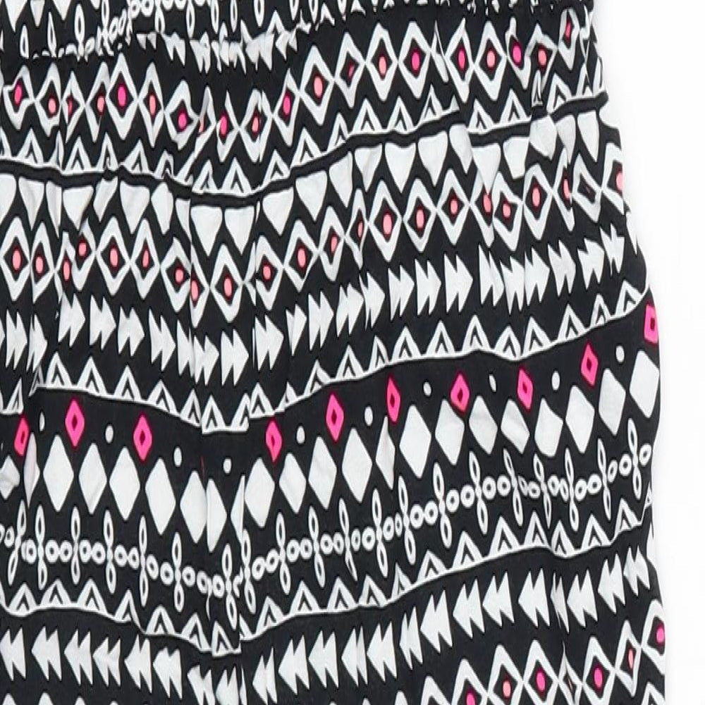 Matalan Girls Black Geometric Jumpsuit One-Piece Size 8 Years - Pink