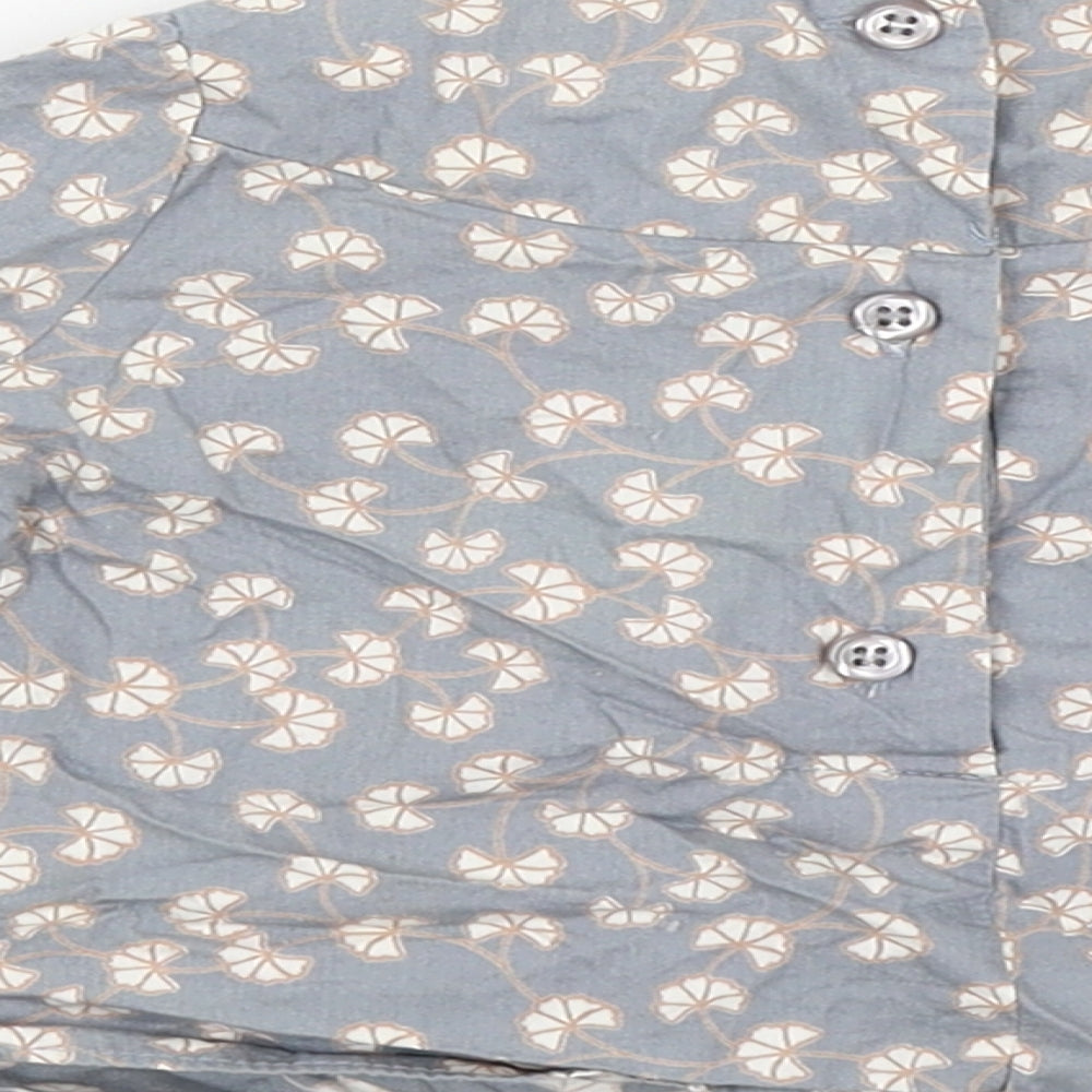 Mini Club Baby Grey Floral Basic Blouse Size 6-9 Months