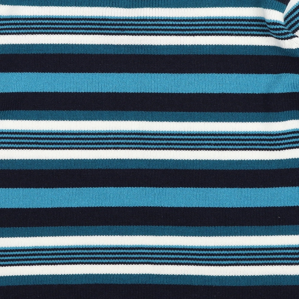 Isle Womens Blue Striped Pullover Jumper Size 10