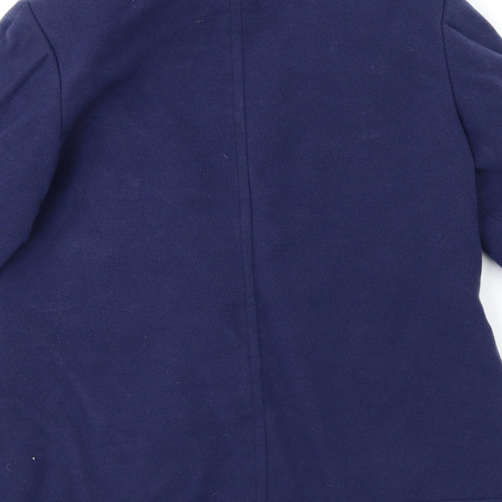 So Fabulous Womens Blue Overcoat Coat Size 14
