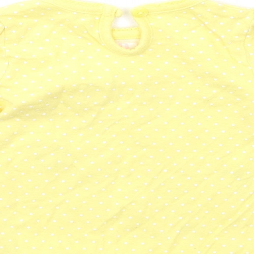 George Baby Yellow Basic T-Shirt Size 0-3 Months