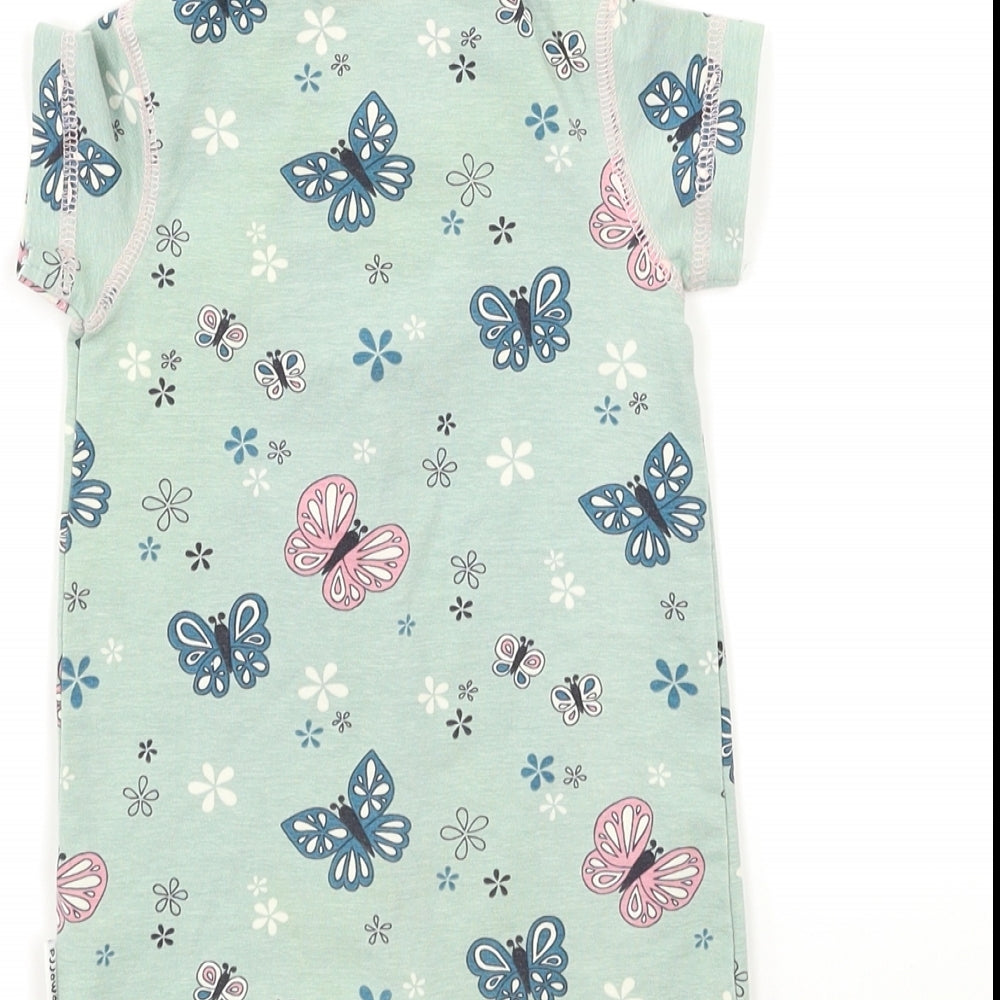 MAXMORRD Baby Green Floral Babygrow One-Piece Size 0-3 Months