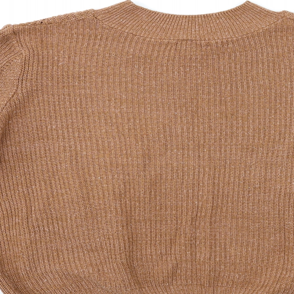 Primark Womens Brown Knit Pullover Jumper Size M