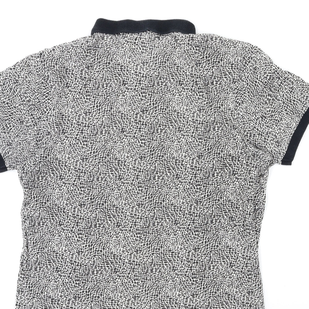 Cedarwood State Mens Beige Animal Print Polo Size M