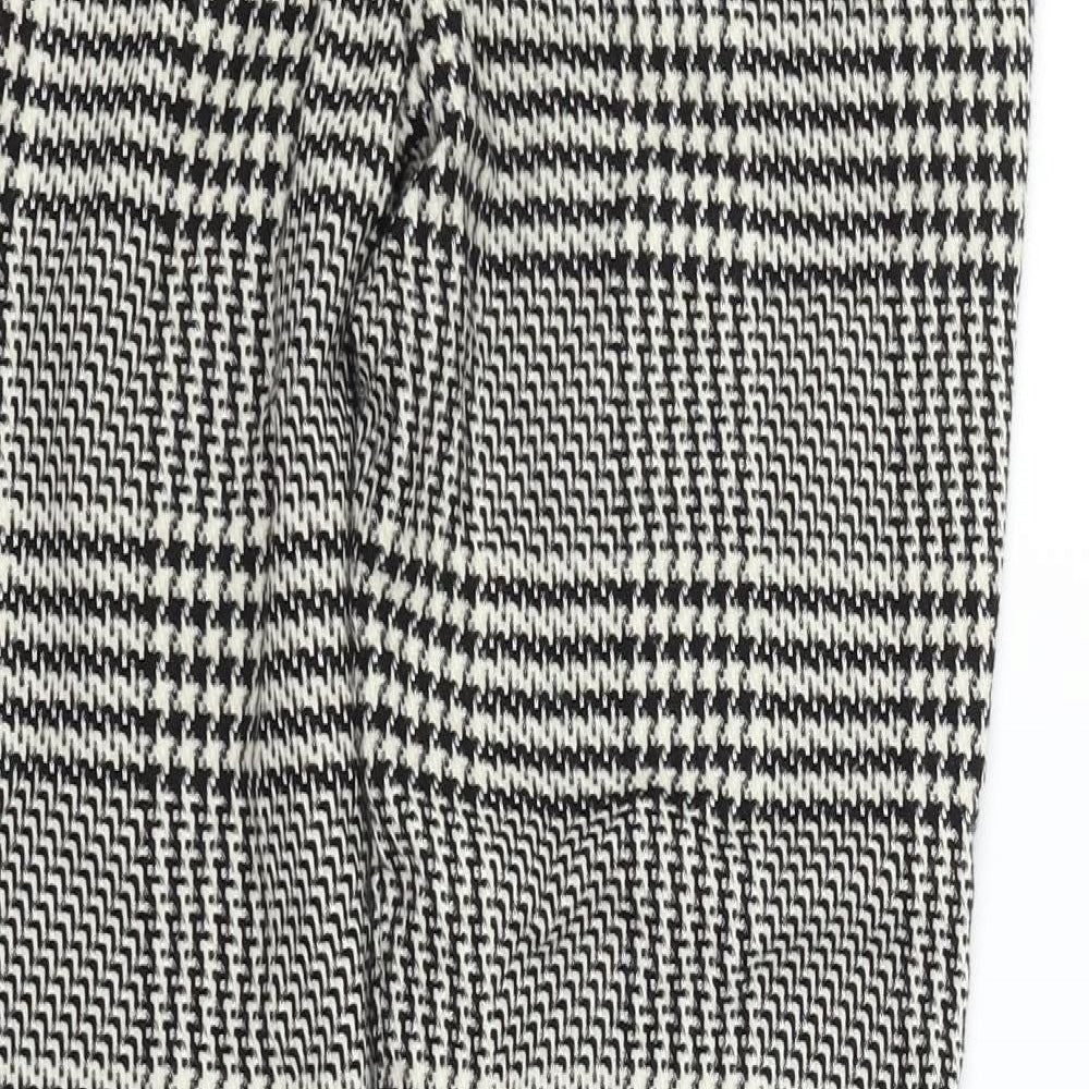 H&M Womens White Geometric Sweatpants Trousers Size 10 L23 in
